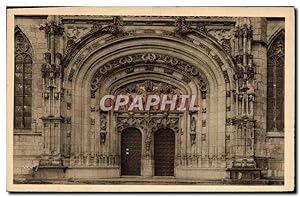 Carte Postale Ancienne Bourg Eglise de Brou Le portail