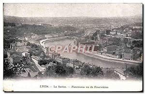 Carte Postale Ancienne Lyon La Saone Panorama Vu De Fourvieres