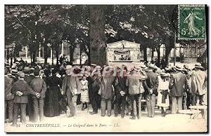 Carte Postale Ancienne Théâtre Guignol Contrexeville Le Guignol dans le parc TOP