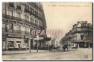 Carte Postale Ancienne Commerce Cartes postales Dijon Place Darcy et boulevard Sevigne