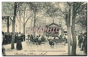 Carte Postale Ancienne Théâtre Guignol Paris Le Guignol des champs Elysees TOP