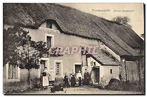 Carte Postale Ancienne Folklore Normandie Ferme normande