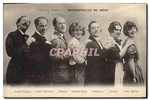 Carte Postale Ancienne Théâtre Femina Mademoiselle Ma Mere Andre Lefaut Louis Verneuil Alerme Den...