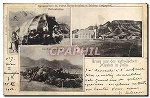 Carte Postale Ancienne Gruss aus der katholischen Mission in Pela Namaqualand Hottenotten Polaire