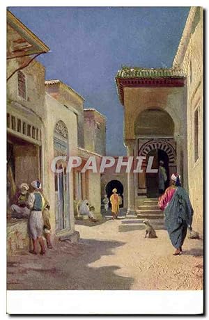 Carte Postale Ancienne Orientalisme Ecole de Coran
