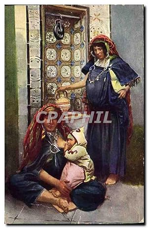 Carte Postale Ancienne Fantaisie Orientalisme Femme