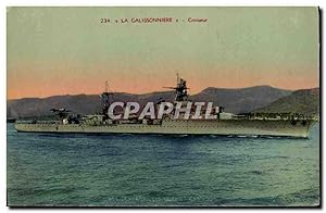 Carte Postale Ancienne Bateau La Galissonniere Croiseur