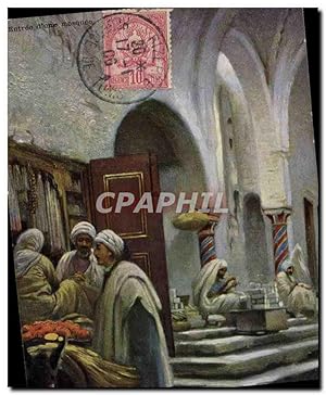 Carte Postale Ancienne Orientalisme Entrée d'une mosquee Tunisie