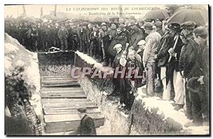 Carte Postale Ancienne Catastrophe des Mines de Courrieres Benediction de la Fosse Commune TOP