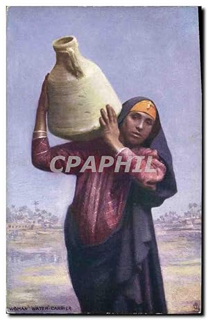 Carte Postale Ancienne Orientalisme Woman Water Carrier