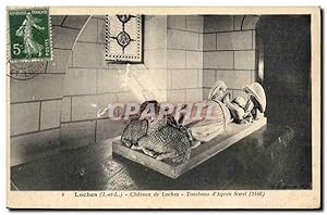 Carte Postale Ancienne Loches Château de Loches Tombeau d'Agnes Sorel