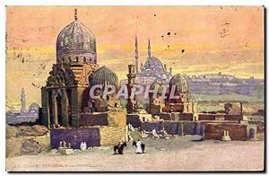 Carte Postale Ancienne Fantaisie Orientalisme Le Caire Tombeaux des Mameluks