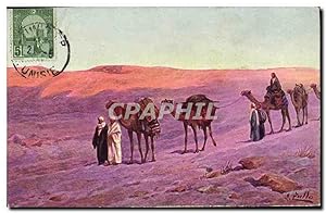 Carte Postale Ancienne Orientalisme Chameaux Tunisie
