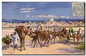 Carte Postale Ancienne Orientalisme Tunis Caravane