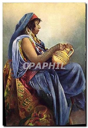 Carte Postale Ancienne Fantaisie Orientalisme Femme