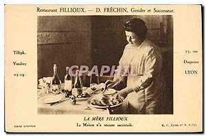 Carte Postale Ancienne Cuisine Restaurant Fillioux Frechin La mere Fillioux Rue Duquesne Lyon