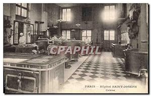 Carte Postale Ancienne Cuisine Paris Hopital Saint Joseph