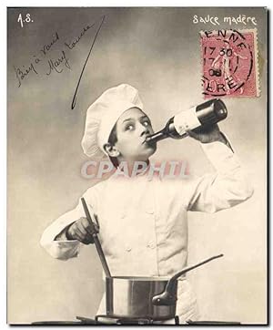 Carte Postale Ancienne Cuisine Enfant Sauce madere