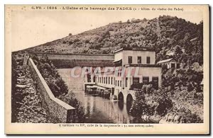 Carte Postale Ancienne Electricite L'usine et le barrage des Fades