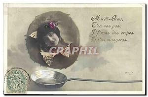 Carte Postale Ancienne Cuisine Enfant Mardi Gras