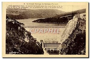 Carte Postale Ancienne Electricite Le grand barrage de Sarrans