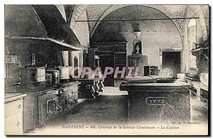 Carte Postale Ancienne Cuisine Dauphine Couvent de la Grande Chartreuse La cuisine