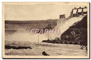 Carte Postale Ancienne Electricite Ouverture des vannes au barrage d'Eguzon Creuse