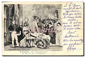 Carte Postale Ancienne Fantaisie Théâtre Femme L'aiglon Mme Sarah Bernhardt La mort du duc de Rei...