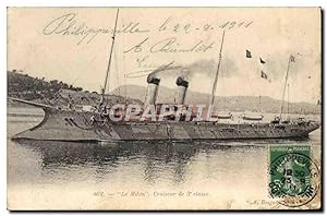 Carte Postale Ancienne Bateau Le Milan Croiseur de 3eme classe