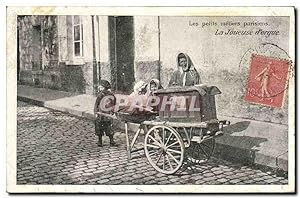 Carte Postale Ancienne Les petits metiers parisiens La joueuse d'orgue Taylor Chocolat TOP