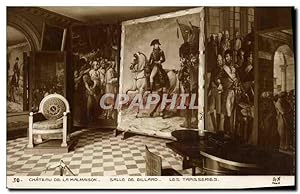 Carte Postale Ancienne Billard Château de la Malmaison Salle de billard Les tapisseries Napoleon 1er