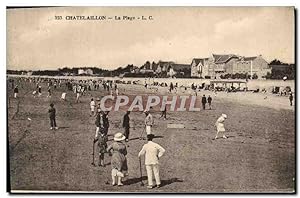 Carte Postale Ancienne Chatelaillon La plage Croquet Tennis