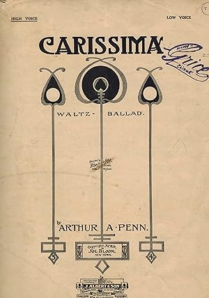 Carissima : Waltz Ballad Sheet Music for High Voice