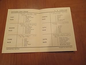 Race Card / Mid Ocean Race Course, S. S. Lurline