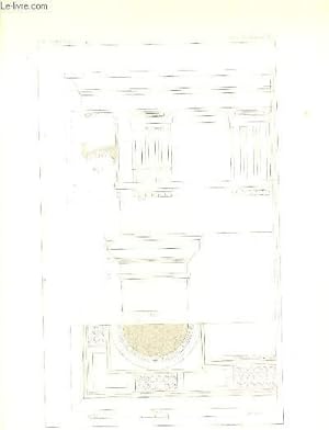 Chapiteau et Entablement Doriques. Une planche illustrée d'une gravure en noir et blanc.