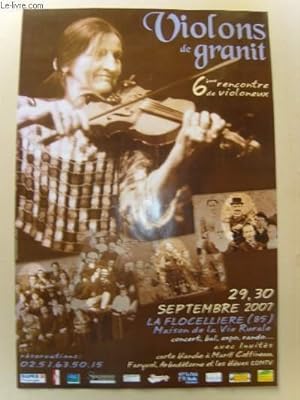 Violons de granit. 6ème rencontre de violoneux. 29 et 30 septembre 2007 - La Flocelliere