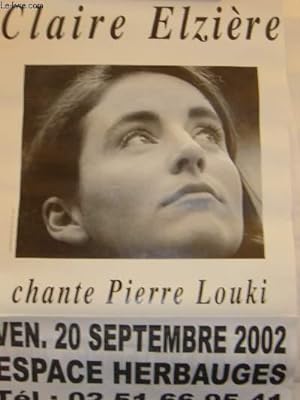 Claire Elzière chante Pierre Loki. Répresentation à l'Espace Herbauges, le 20 septembre 2002