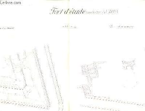 Fort d'Etude (postérieur à 1885). Plans des Dessus, Plan des Maçonneries. Une planche illustrée d...