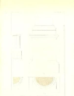 Base et Piédestal Doriques. Une planche illustrée d'une gravure en noir et blanc.