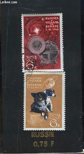 Collection de 2 timbres-poste oblitérés, de Russie.