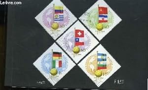 Collection de 5 timbres-poste oblitérés, de Hongrie. Coupe du Monde de Football, Chili 1962