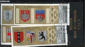 Pochette de 4 timbres-poste oblitérés, du Yemen. Série Jeux Olympiques, Paris 1920.