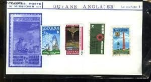 Collection de 4 timbres-poste neufs et oblitérés, de Guyane Anglaise.