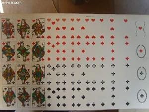 Une planche de 40 cartes de jeux