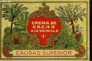 Etiquette "Crema de Cacao à la Vainilla - Calidad Superior"