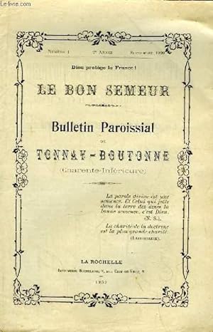 Le Bon Semeur N°4 - 2ème année. Bulletin Paroissial de Tonnay-Boutonne (Charente-Inférieure)