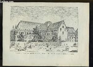 Une gravure en noir et blanc, XIXe, de l'Ecole Saint Joseph de Tivoli, Collège des Jésuites. Bord...