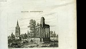 Gravure XIXe en noir et blanc, du Monument de Moïse ( France Pittoresque )