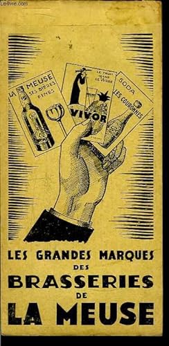 Carnet de Score pour la Belote "Les Grandes Marques des Brasseries de La Meuse.