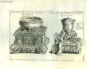 Une Gravure XIXe siècle, en Eau-Forte : " Figure d'un des dix Lavoirs avec son Bassin selon Villa...